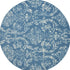 2' X 4' Blue Damask Power Loom Area Rug